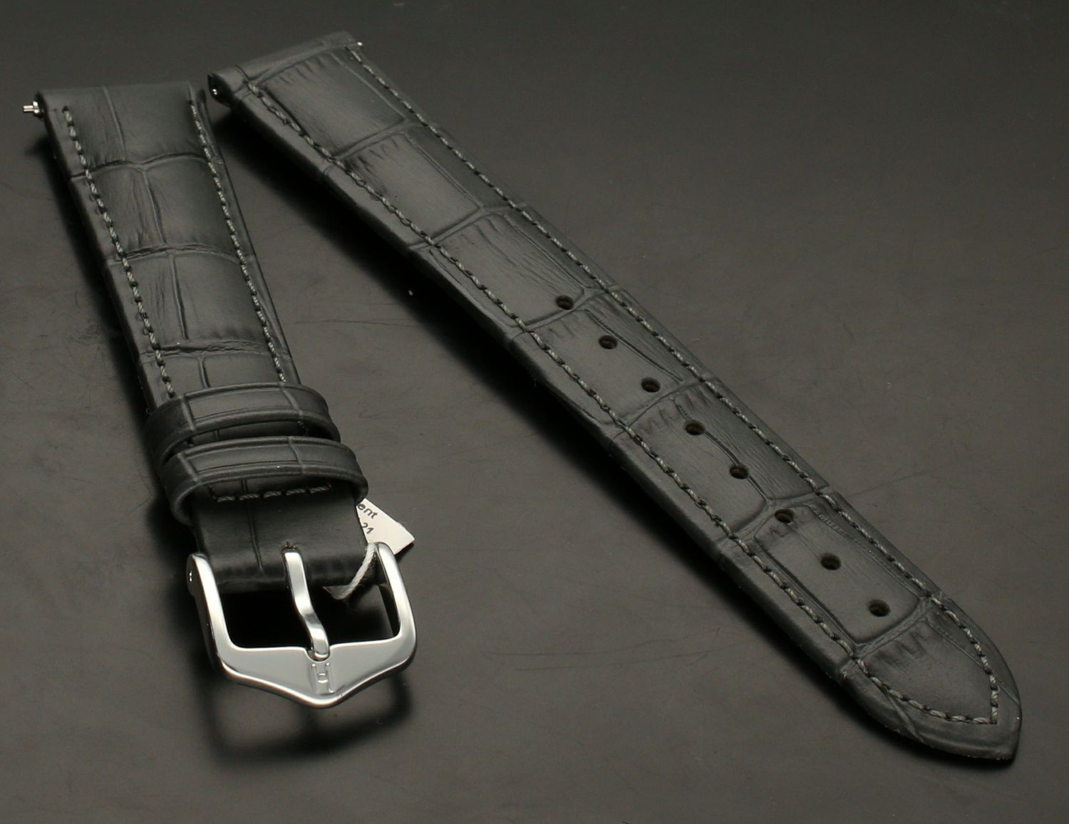 Pasek Skórzany do Zegarka Szary Duke 18mm HIRSCH 01028030-2-18 L.jpg